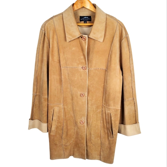 Montanaco Jackets & Blazers - MontanaCo Tan Suede Women's Jacket. XL
